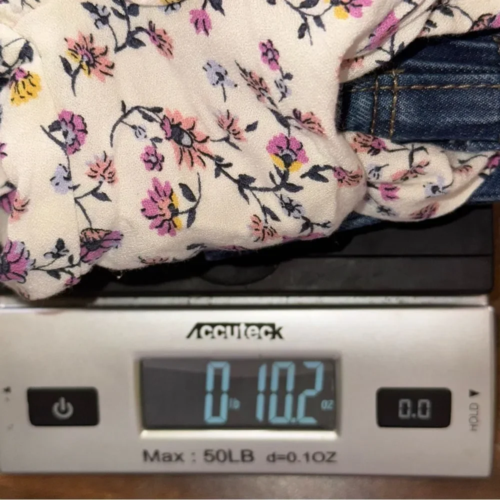 Old Navy size 2t Floral long sleeve Blouse & denim skinny jeans